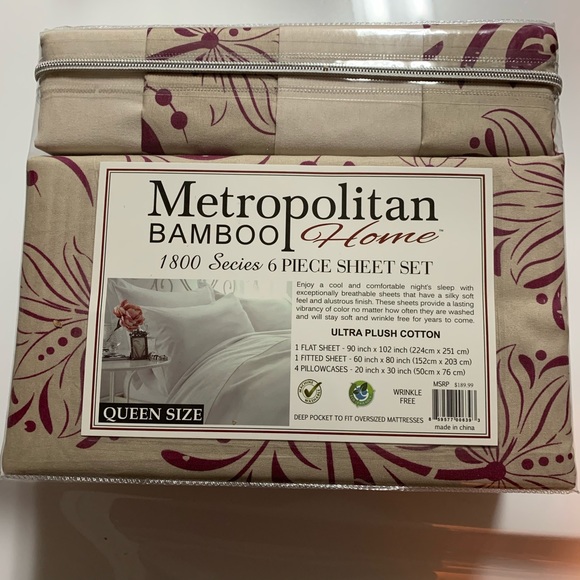 Metropolitan Bedding Metropolitan Bamboo Sheet Set Poshmark